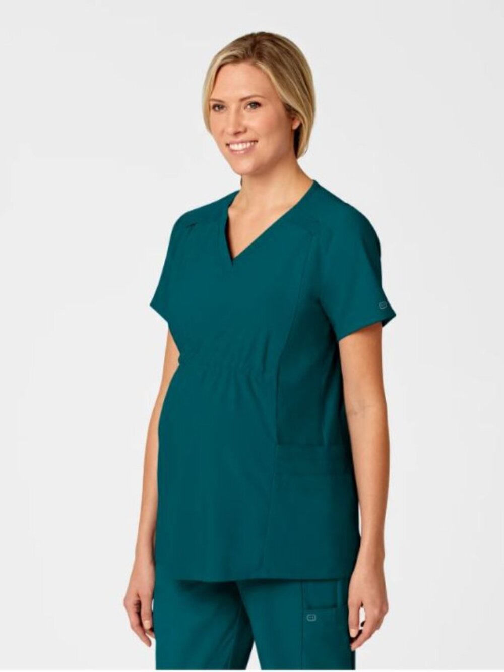 WonderWink Maternity Pumping Nursing Women Scrub Top 3x Caribbean, healthcare